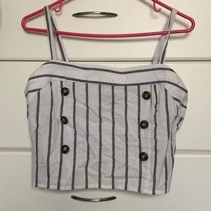 Fashion nova boho button crop top